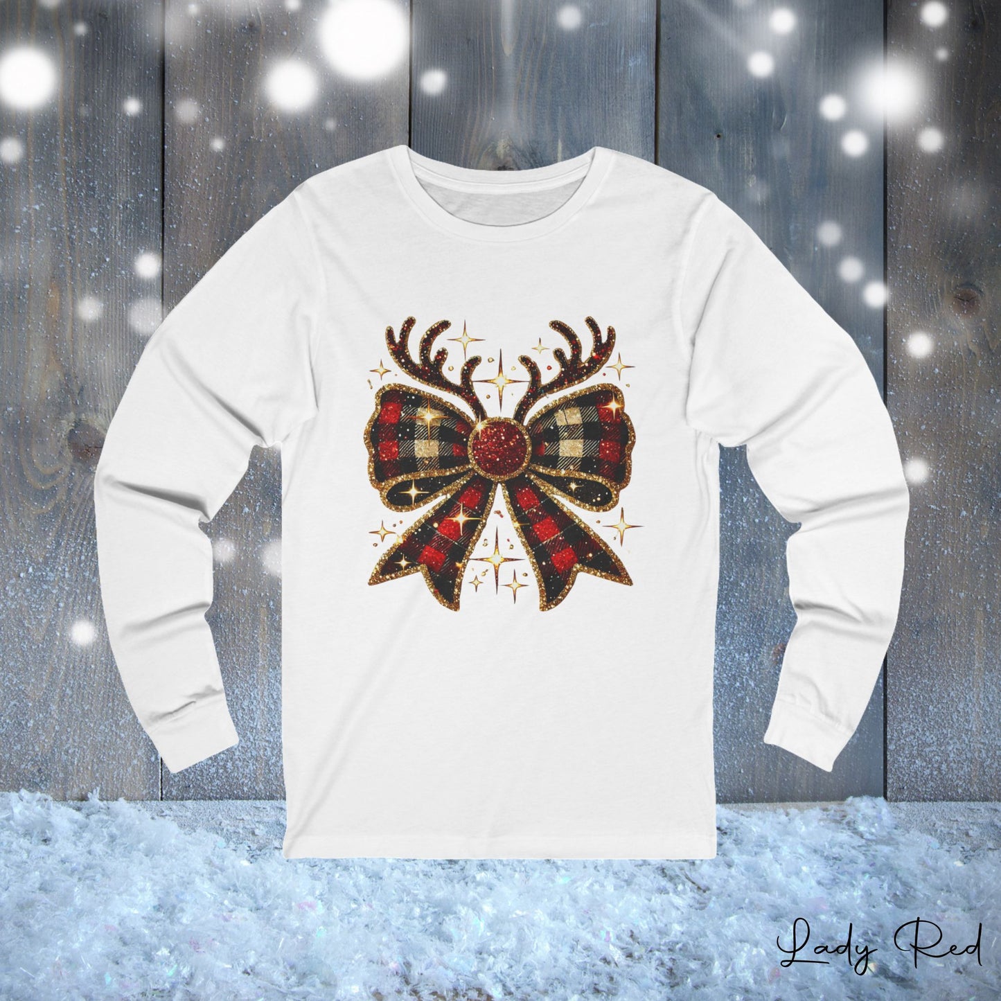 Coquette Rudolph Christmas Long Sleeve Tee