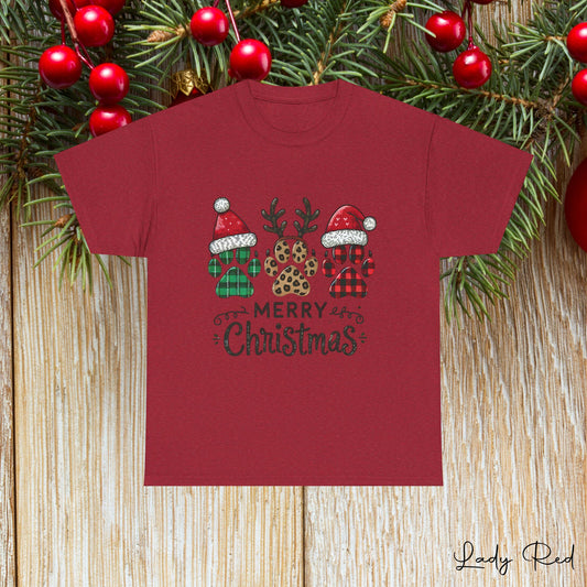 "Merry Christmas Doggy Paws" Tee