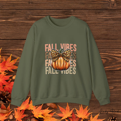 Fall Vibes Pumpkin Crewneck Sweatshirt