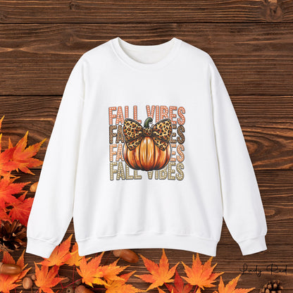 Fall Vibes Pumpkin Crewneck Sweatshirt