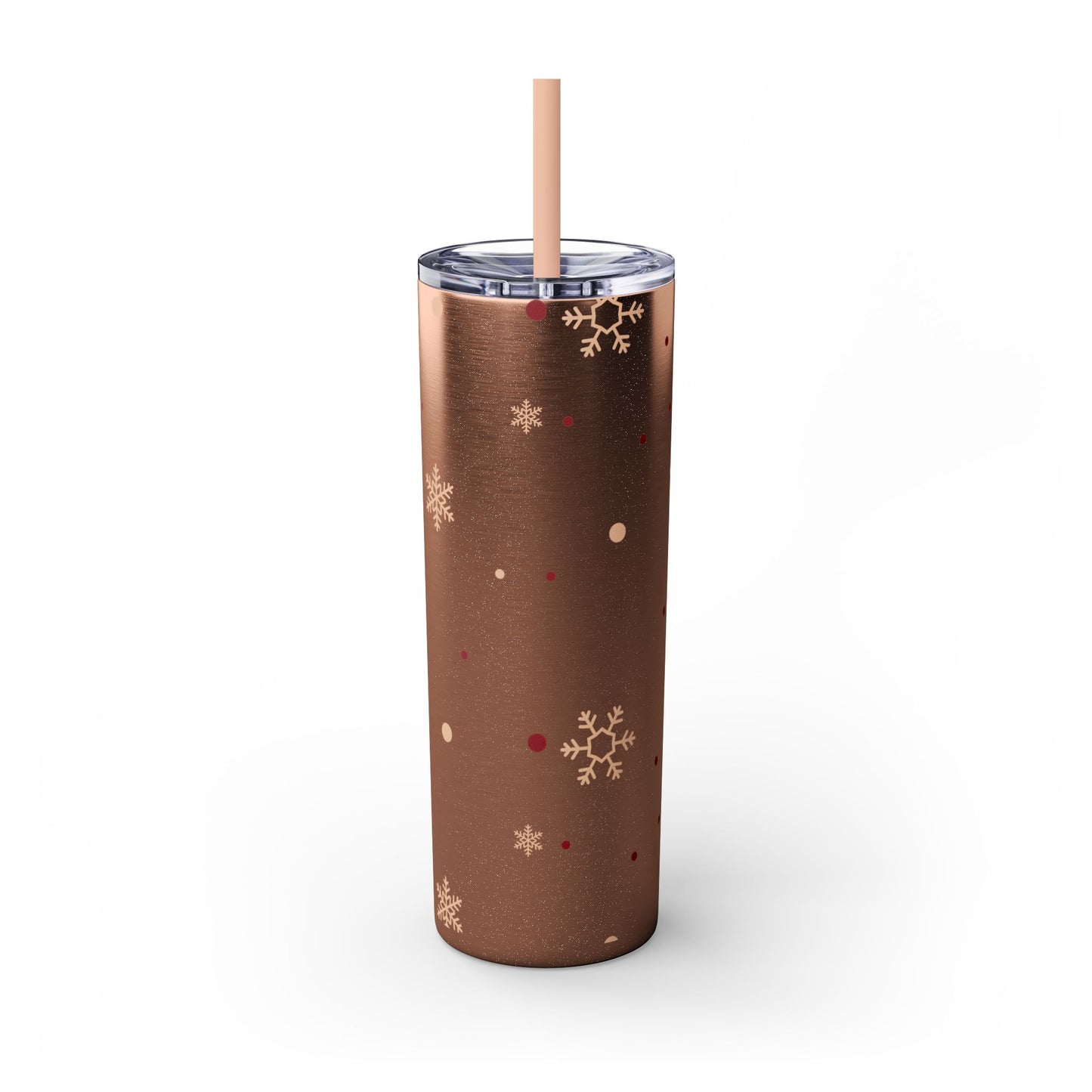 Christmas Poodle, Skinny Tumbler with Straw, 20oz