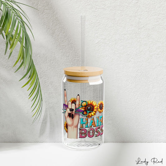 Rock On Hair Boss, 16oz Libby Glass