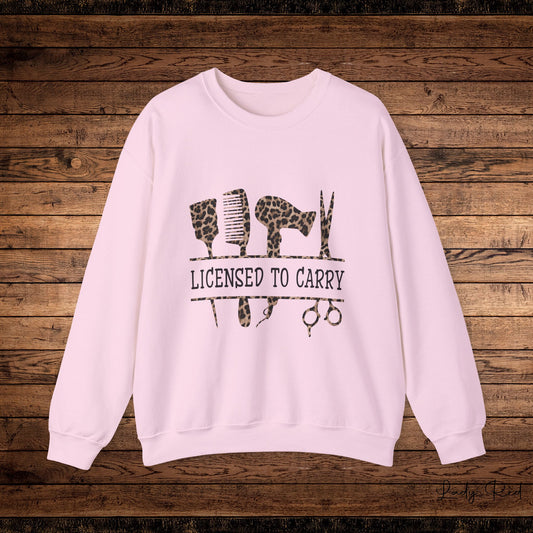 "Licensed to Carry" Hairstylist Sweatshirt