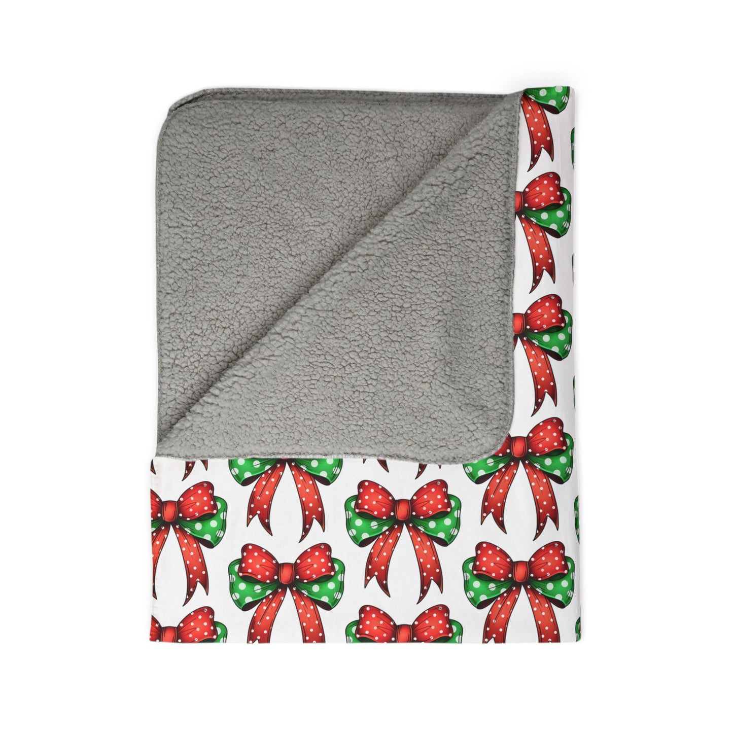 Coquette Christmas Bow Fleece Blanket