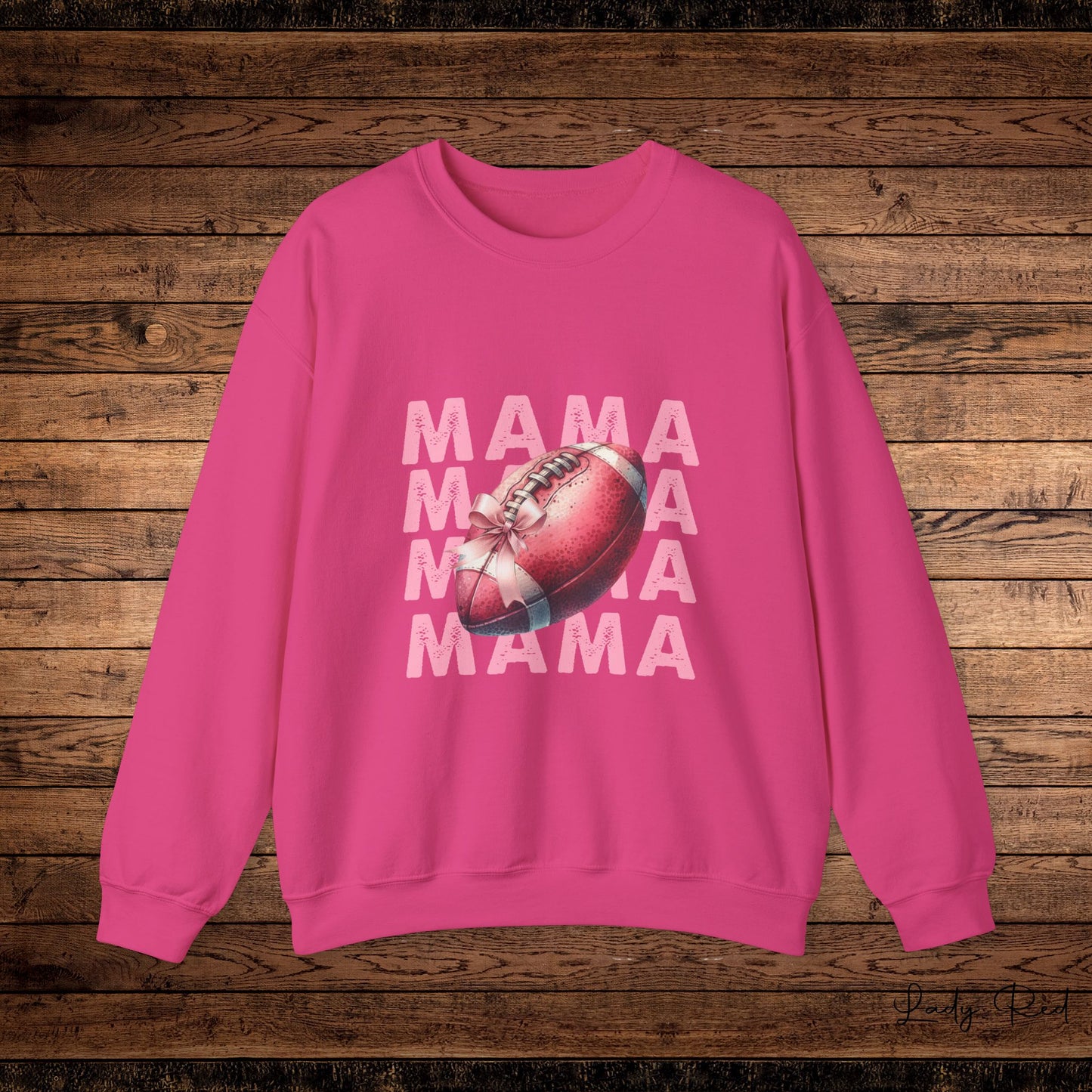 "MAMA" Pink Football Sweatshirt