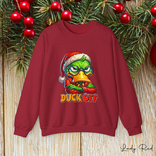 Festive Duck Off Christmas Sweatshirt