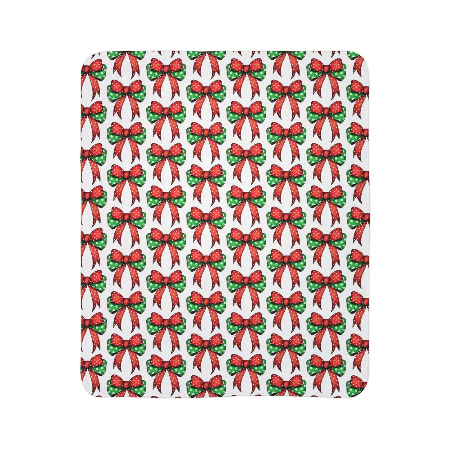 Coquette Christmas Bow Fleece Blanket