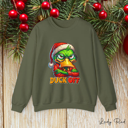 Festive Duck Off Christmas Sweatshirt