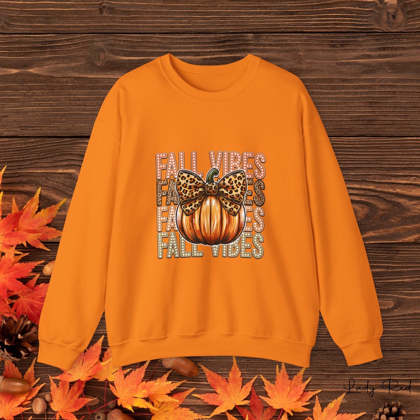 Fall Vibes Pumpkin Crewneck Sweatshirt