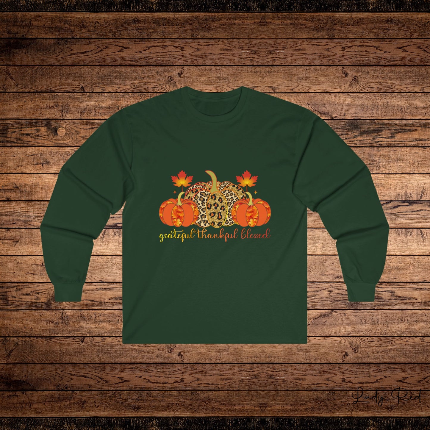 Thankful, Grateful, Blessed Fall Long Sleeve Tee