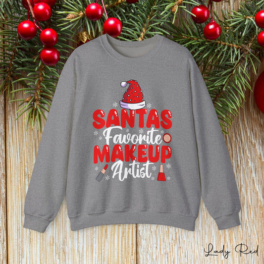 Santa's Favorite Makeup Artist Sweatshirt